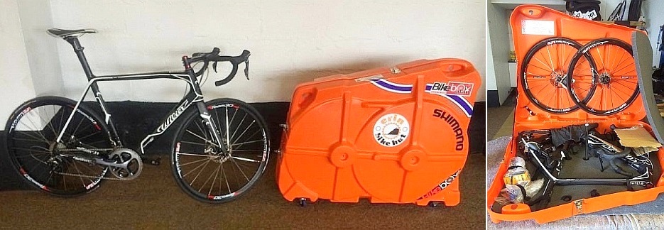 road bike travel box hire